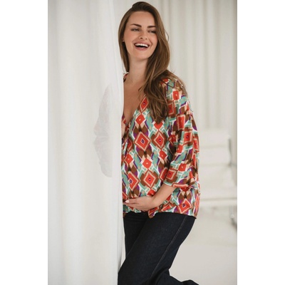 Tehotenská a dojčiaca blúzka Bahama Mama Print Boho