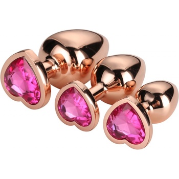 Sada Dream Toys GLEAMING LOVE ROSE GOLD PLUG SET