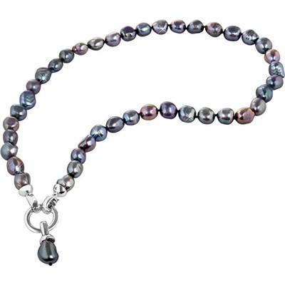 JwL Luxury Pearls z pravých kovově modrých perel JL0561