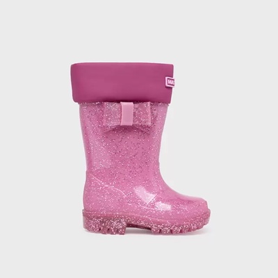 Mayoral Гумени ботуши в цикламено с панделка Mayoral