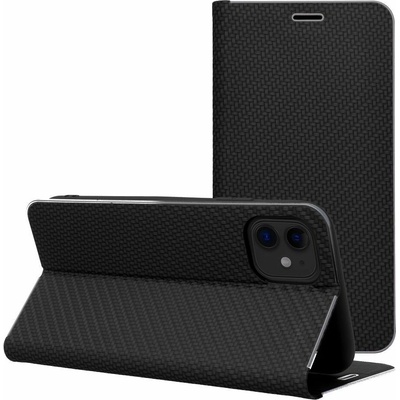 AppleMix Puzdro Luna Book Carbon pre Apple iPhone 17 Pro Max - Čierne