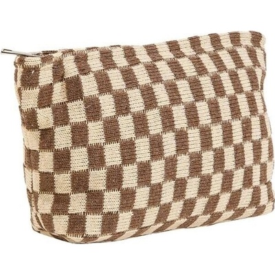 Jihuoo kosmetická taška Checkered kostkovaná