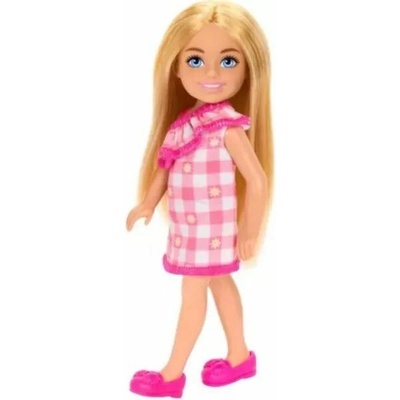 Barbie Chelsea klub Blondína malá dievčatko v ružových šatách