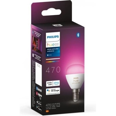 Philips 8719514491229 LED inteligentní žárovka 5,1W E14 470 lm 2000-6500 RGBK