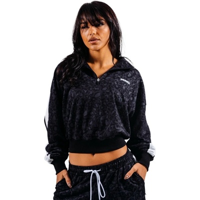Half-zip mikina s leopardím vzorom Primal 866 Black leopard