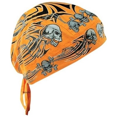 Bandanna Tribal Skull orange