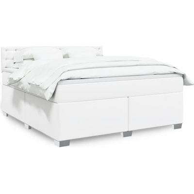vidaXL 11461.3288433 Boxspring postel s matrací bílá umělá kůže