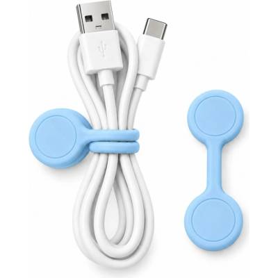 Silikonová spona na kabely s magnetem - Modrá
