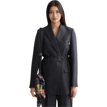 Scotch & Soda Сако Scotch & soda Double Breasted Belted Drapey blazer - Black (Charcoal Art)