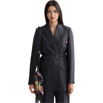 Scotch & Soda Сако Scotch & soda Double Breasted Belted Drapey blazer - Black (Charcoal Art)