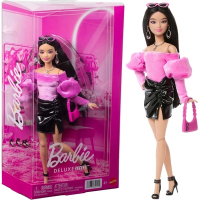 Barbie Deluxe Style Modelka v tope s odhalenými ramenami a sukňou