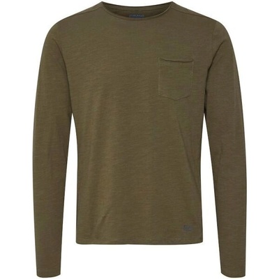 Blend t-shirt L/S pánské triko s dlouhým rukávem khaki