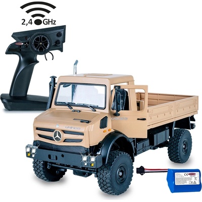 JAMARA RC terénne auto Mercedes-Benz Unimog U5023 1:14 béžové RTR