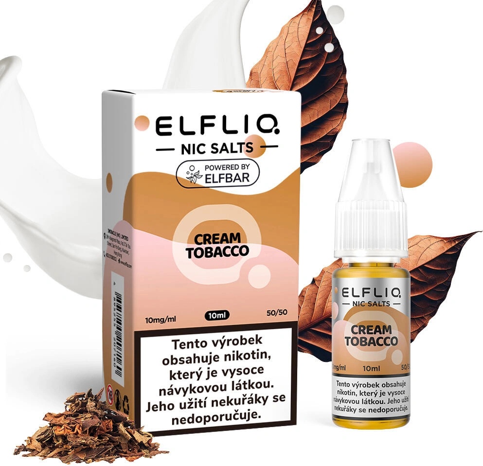elf cream tobacco ELF LIQ Cream Tobacco 10 ml 10 mg od 185 Kč
