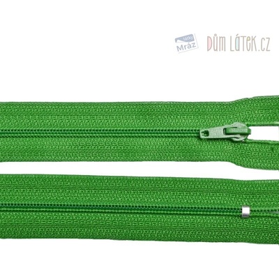 Zips špirálový 6mm deliteľný 60 cm jarná zelený