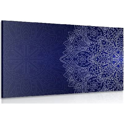 Obraz tmavě modrý ornament - 120x80