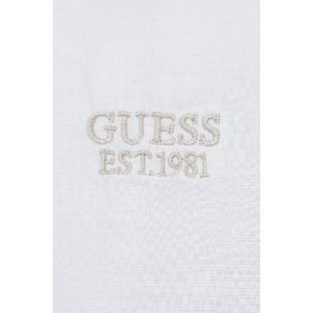 GUESS Памучна риза Guess мъжка в зелено със стандартна кройка с яка с копче (M3GH65.WFDS1)