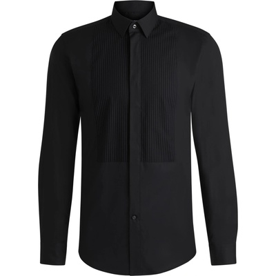 HUGO BOSS Риза с дълъг ръкав Boss Men's H Hank Party Long Sleeve Oxford Shirt - Black