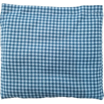 TORF Възглавница от пшенично зърно, синя със светлосини квадратчета, 25 x 23 см