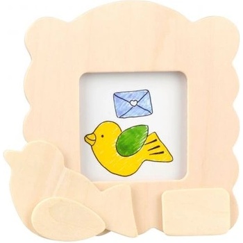 Goki - Дървена рамка за снимка за оцветяване и декорация - Пиле (SB301_3)