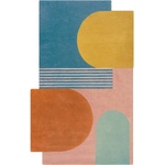 Flair Rugs Син ръчно изработен вълнен килим 200x290 cm Lozenge Bright Multi - Flair Rugs (503119377574)