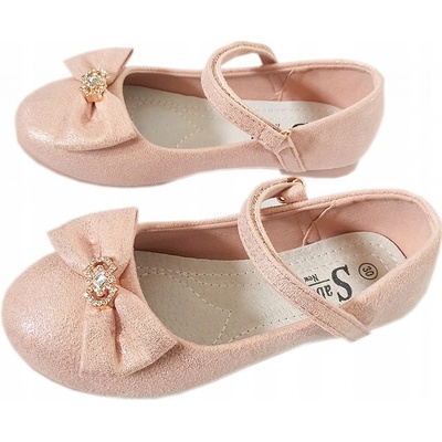 Balerínky vložka kůže růžová