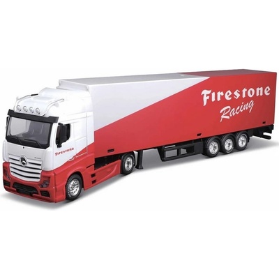 Bburago kamion Mercedes Benz Actros Gigaspace Firestone 1:43