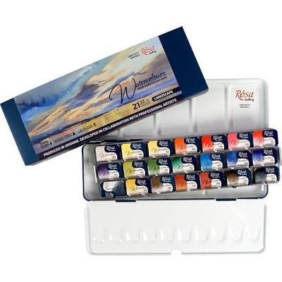 Rosa 3403121 Комплект акварелни бои Пейзаж 21 x 2, 5 ml (3403121)