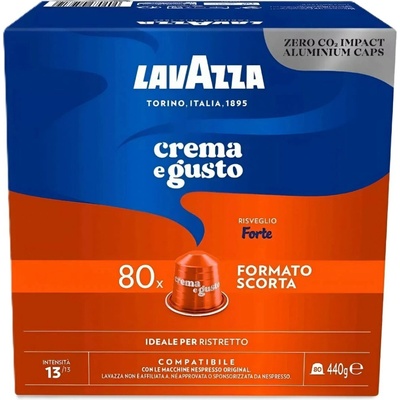 Lavazza Crema e Gusto Forte Alu kapsle do Nespresso 80 ks