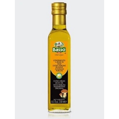 Basso Extra panenský olivový olej ochucený zálivka z olivového oleje s houbami 250 ml