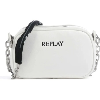 Replay crossbody kabelka bílá silver