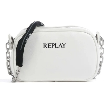Replay crossbody kabelka bílá silver