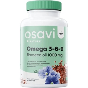 Osavi Omega 3-6-9 Flaxseed Oil 1000 mg, 60 Softgels