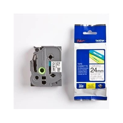 páska BROTHER TZ151 čierne písmo, transparentná páska Tape (24mm) (TZE151)