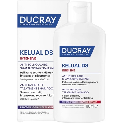 Ducray Kelual DS Третиращ шампоан против тежък пърхот Intensive, 100 ml