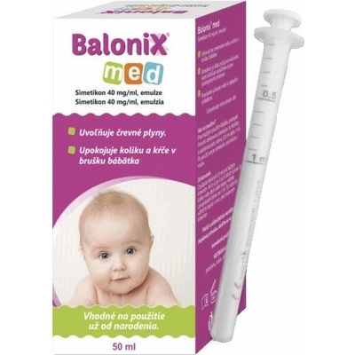 Balonix med emulzia simetikon 40 mg 50 ml