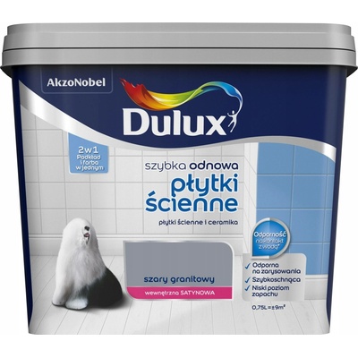Barva na dlaždice Dulux 0,75 l Šedá granitová polomatná