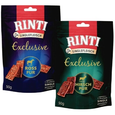RINTI Singlefleisch Exclusive Snack Mix psie maškrty s koňom a zverou 12 x 50 g