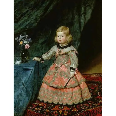 Obrazy - Velazquez, Diego: Infanta Margarita Teresa of Spain in a Red Dress - reprodukce obrazu