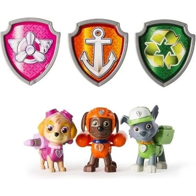 Spin Master Akční Paw Patrol s odznaky na tričko sada 6ks Skye Rocky Zuma