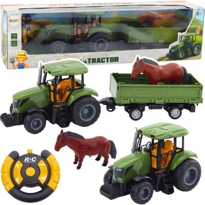 Leantoys Traktor s prívesom a koňom R/C