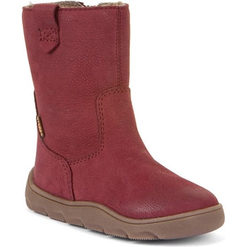 Froddo dívčí zimní barefoot kozačky ZERU TEX BOOT G3160242-4 červená