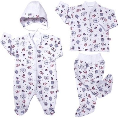 Sevibaby Комплект от 4 части Цвят СИНИ КАРТИНКИ (136-2)