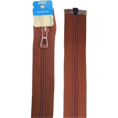 Zip DMC spirálový dělitelný No 6 délka 25 až 70 cm barva 2329 hnědá délka 50 cm
