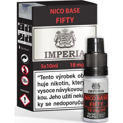 Imperia Nikotinová báze Fifty PG50/VG50 18mg 5x10ml