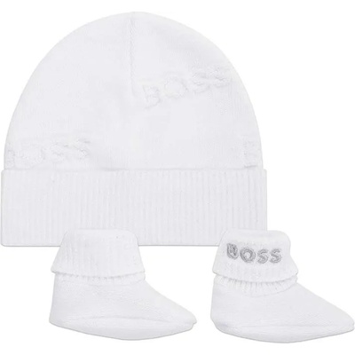 Boss Бебешки памучен комплект boss в бяло (j98421)