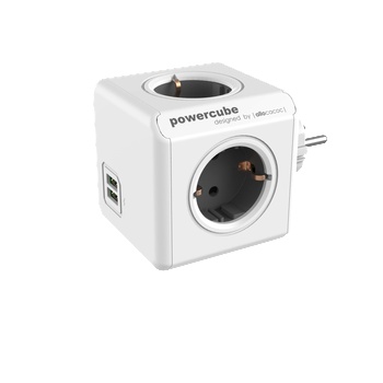 Image 1 of allocacoc PowerCube Original 4 Plug + 2 USB (1202GY)
