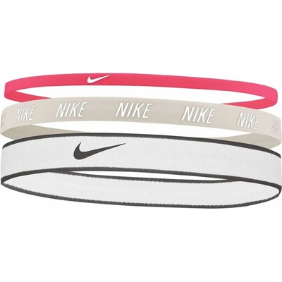 NIKE Headbands 3-pack Pink-Iron-White