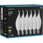 Mexen Nova 6x LED крушка пламък E14, C37, 10W, Топла - 3000K, 1055 lm - L106-E14-1030-01x06 (L106-E14-1030-01x06)