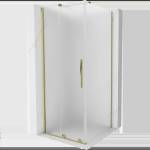 Mexen Velar плъзгаща се душ кабина 90 x 90 см, матирана, златна - 871-090-090-31-50 (871-090-090-31-50)